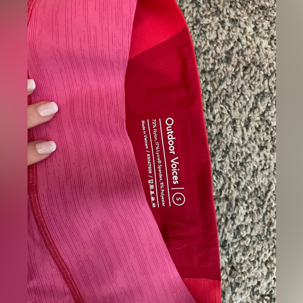 Outdoor Voices women’s vibrant pink/orange Leggings - size Small - Picture 4 of 4